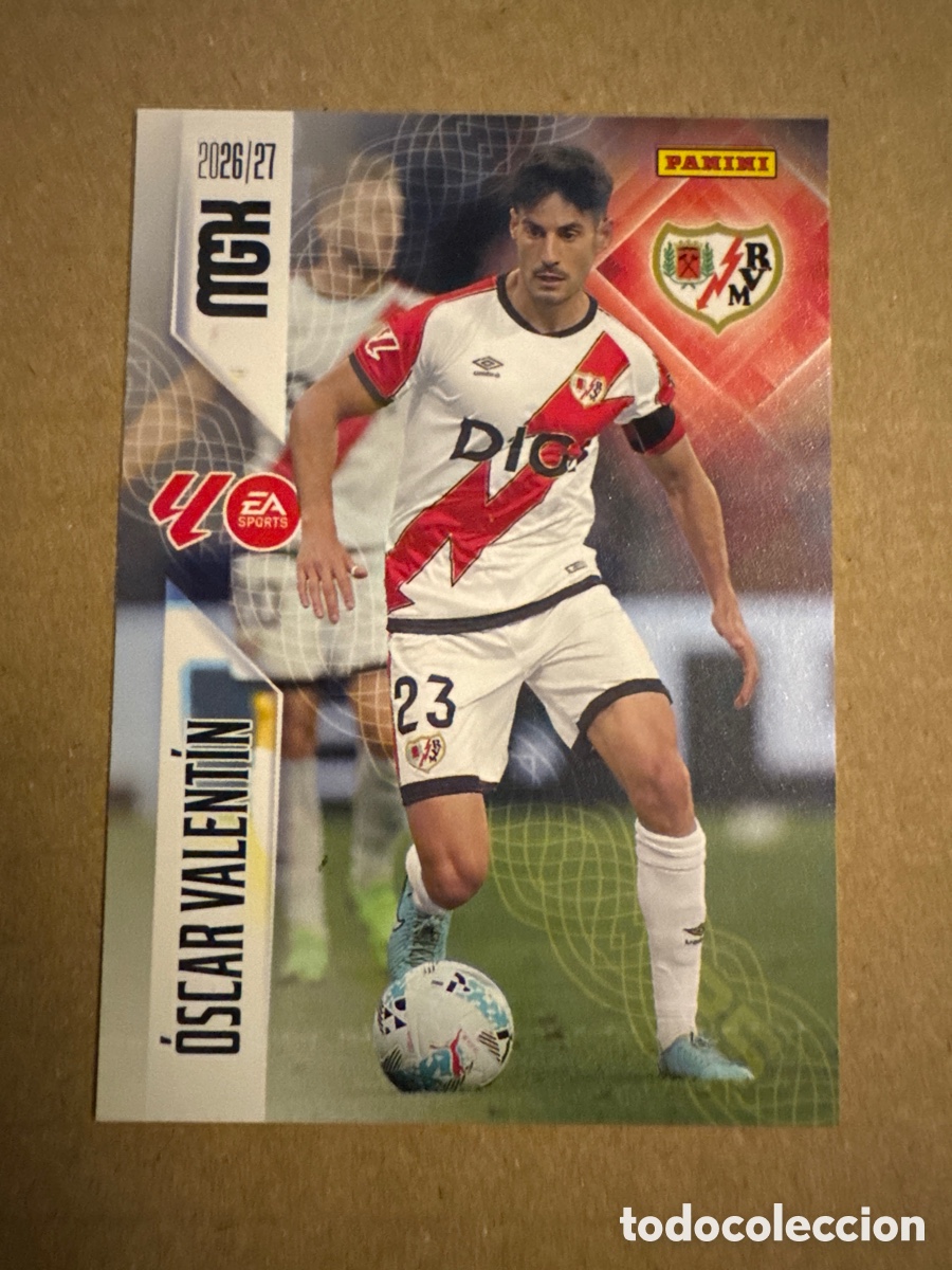 Cromos de f&uacute;tbol: # 300 &Oacute;scar Valent&iacute;n Rayo Vallecano Megacracks 26 27 2026 2027