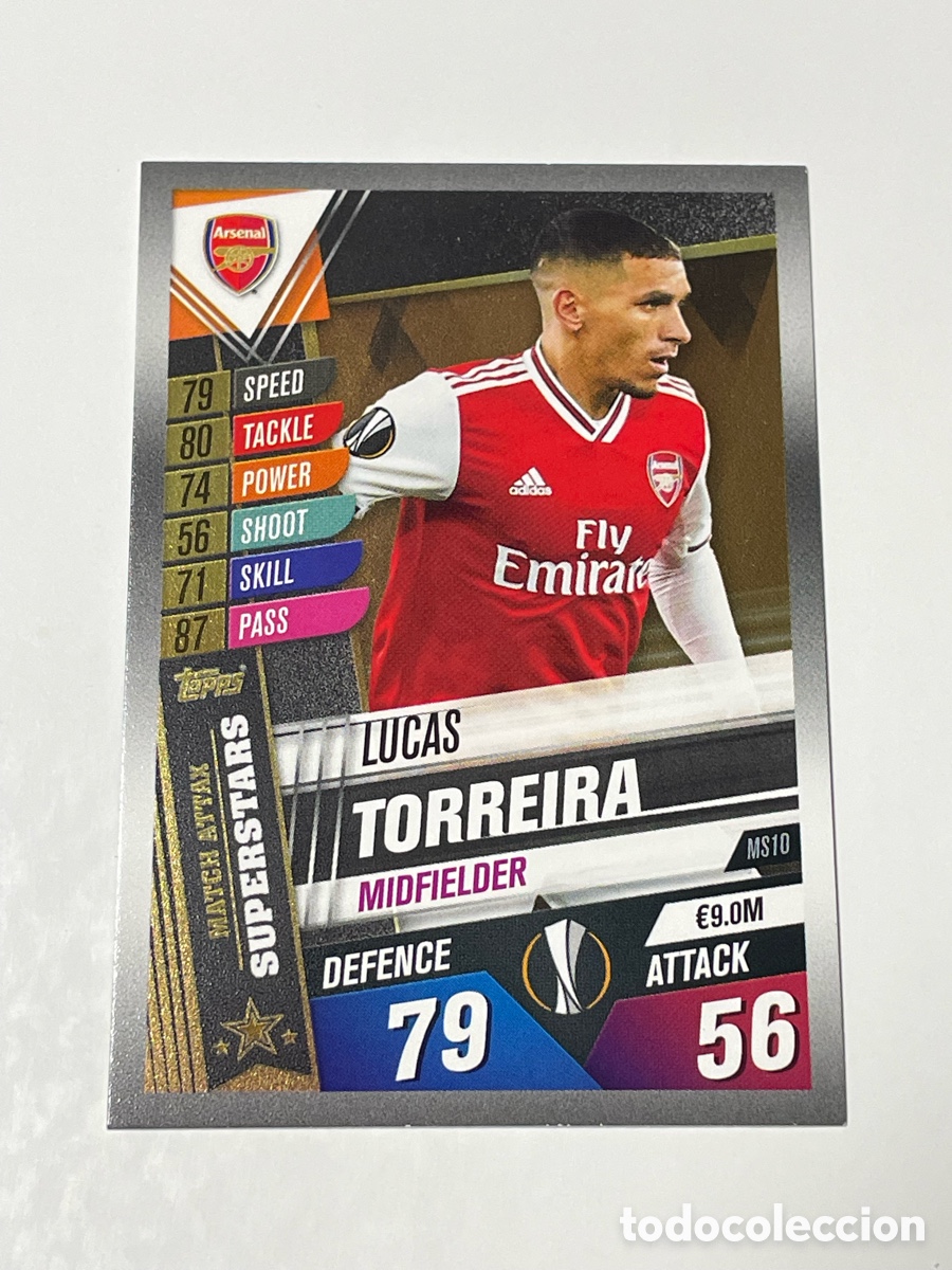 Cromos de f&uacute;tbol: Lucas Torreira Arsenal 2019/20 Topps Match Attax #MS10