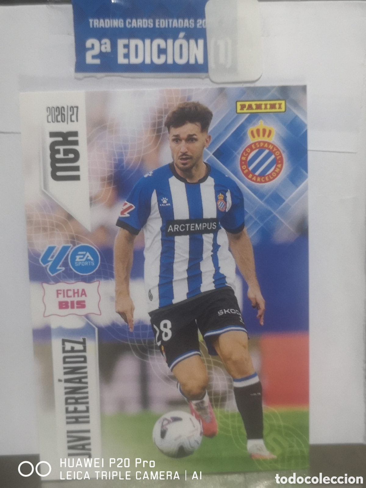 Fu&szlig;ball-Sticker: MEGACRACKS 2026 2027 2026 27 JAVI HERNANDEZ FICHA BIS 175 - ESPA&Ntilde;OL