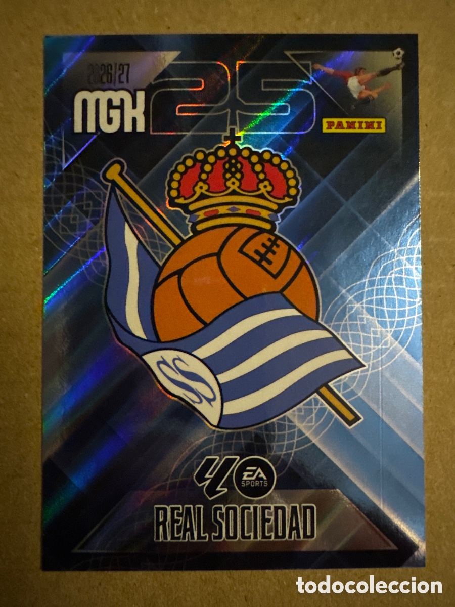 Cromos de f&uacute;tbol: # 307 Escudo Real Sociedad Megacracks 26 27 2026 2027