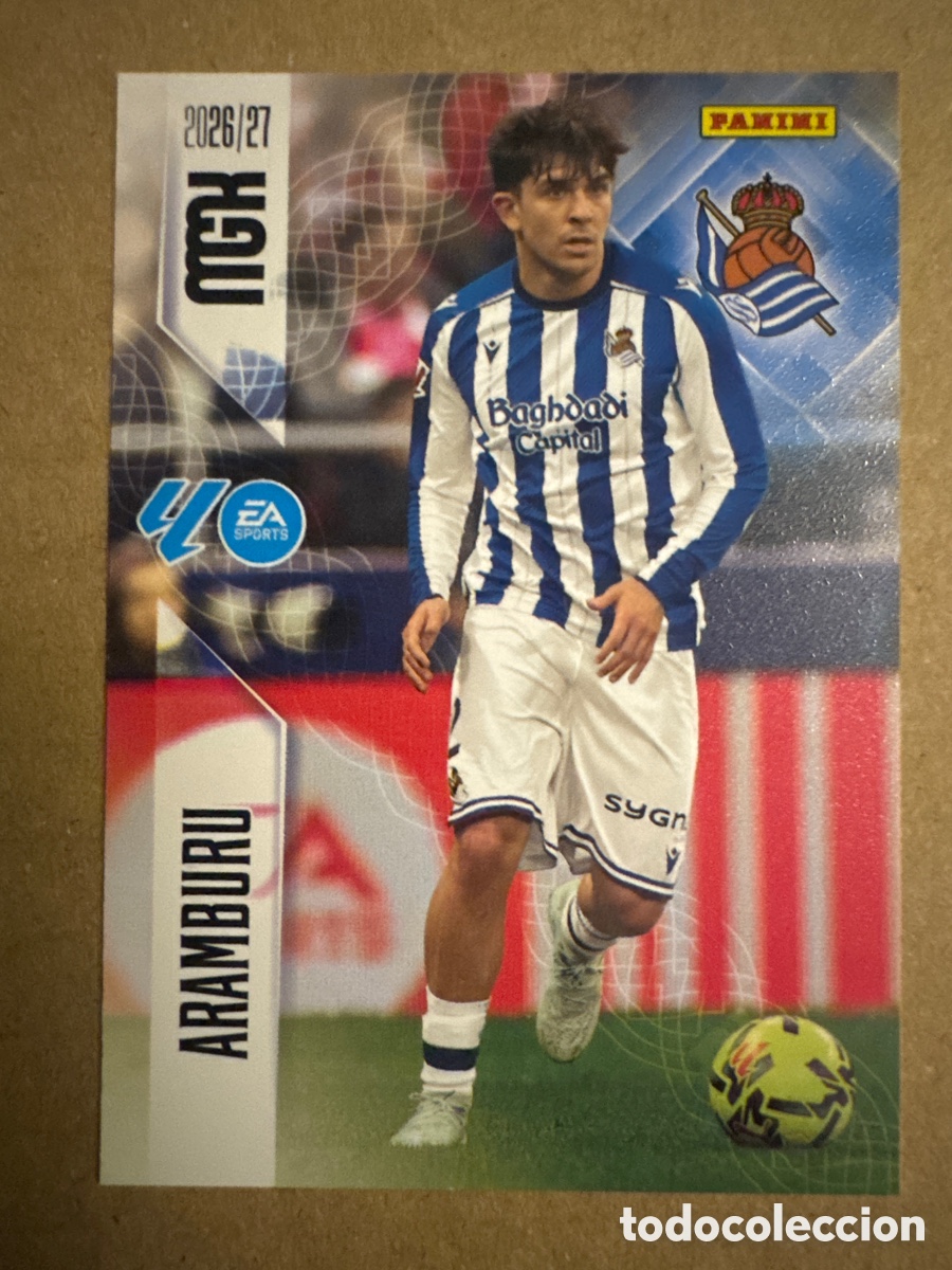 Cromos de f&uacute;tbol: # 310 Aramburu Real Sociedad Megacracks 26 27 2026 2027
