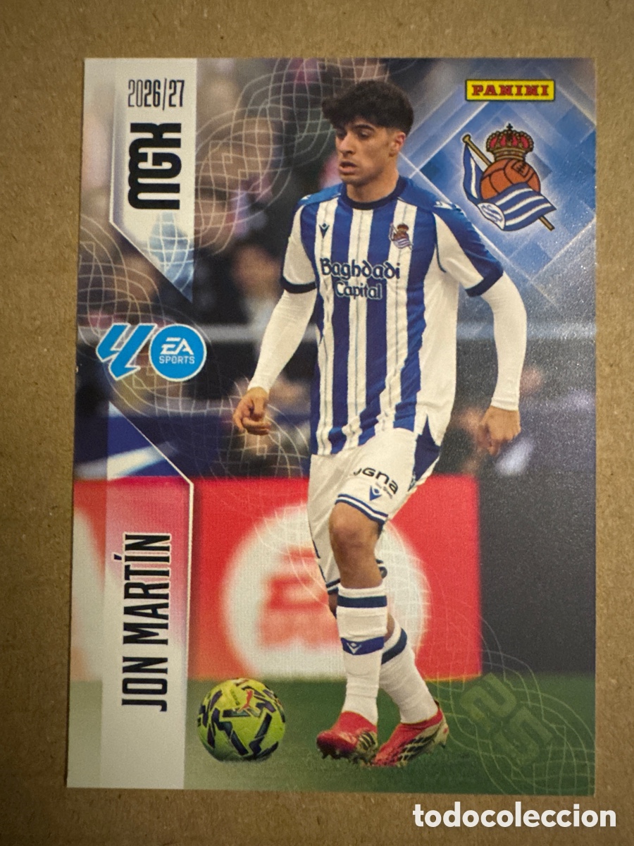 Cromos de f&uacute;tbol: # 311 Jon Martin Real Sociedad Megacracks 26 27 2026 2027