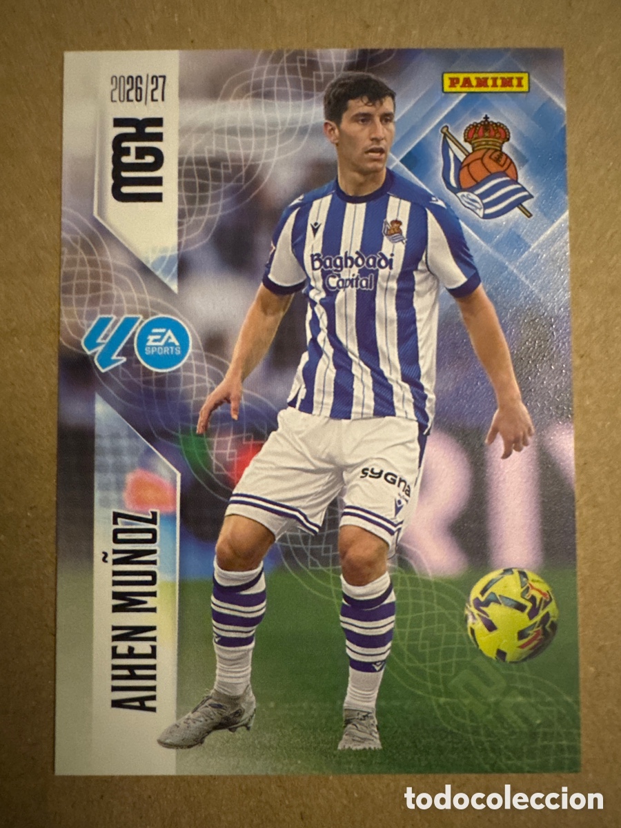 Cromos de f&uacute;tbol: # 314 Aihen Mu&ntilde;oz Real Sociedad Megacracks 26 27 2026 2027