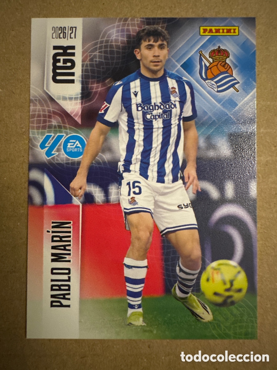 Cromos de f&uacute;tbol: # 317 Pablo Mar&iacute;n Real Sociedad Megacracks 26 27 2026 2027