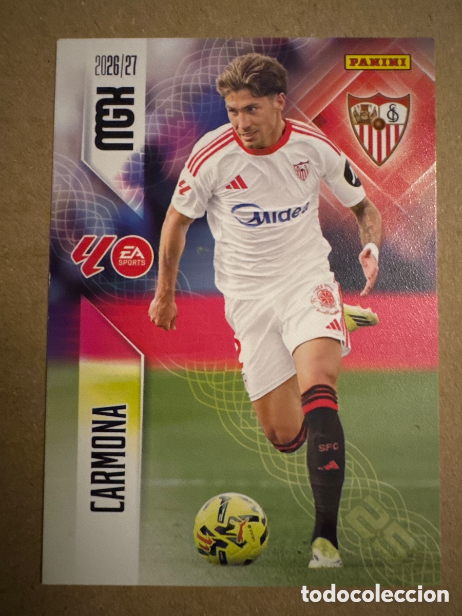 Cromos de f&uacute;tbol: # 328 Carmona Sevilla Megacracks 26 27 2026 2027