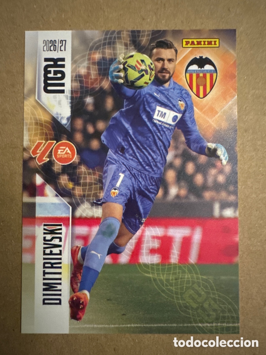 Cromos de f&uacute;tbol: # 344 Dimitrievski Valencia Megacracks 26 27 2026 2027