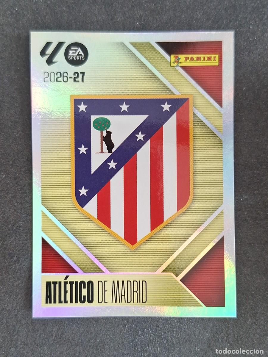 Cromos de f&uacute;tbol: L2 ESCUDO ATLETICO DE MADRID LIGA ESTE 2026 2027 26 27 NUNCA PEGADO SIN PEGAR