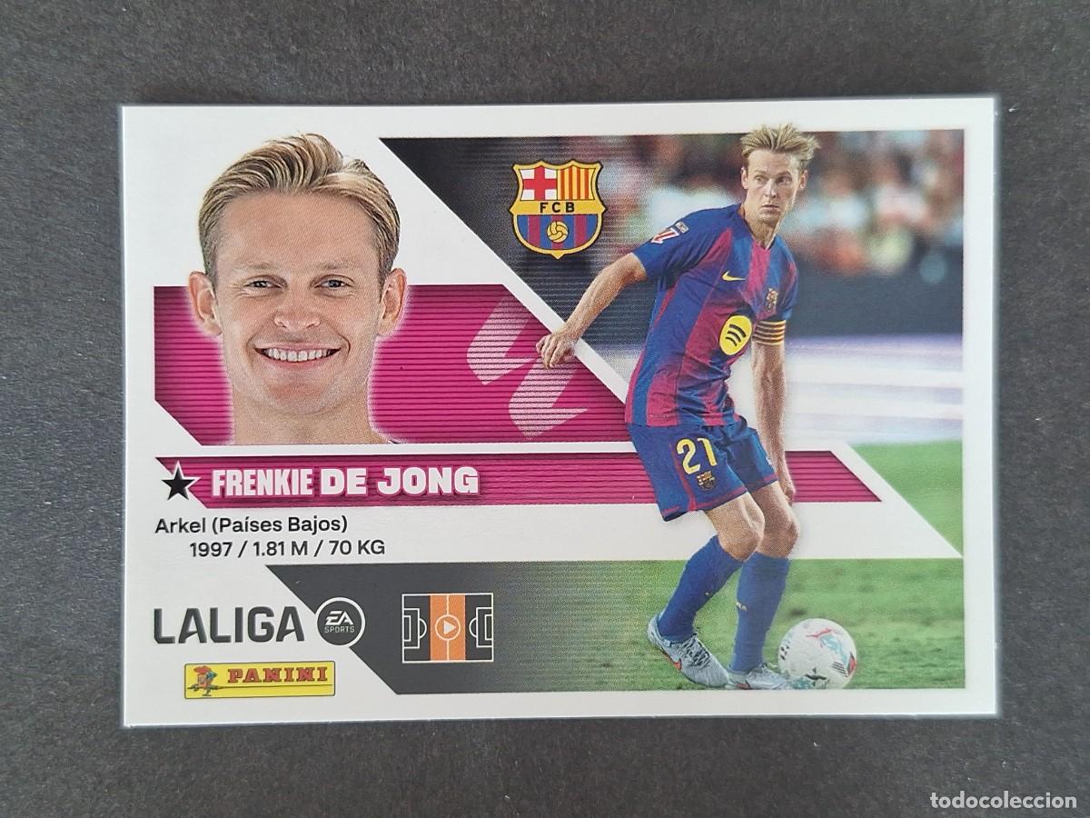 Cromos de f&uacute;tbol: L2 DE JONG F. C. BARCELONA LIGA ESTE 2026 2027 26 27 NUNCA PEGADO SIN PEGAR