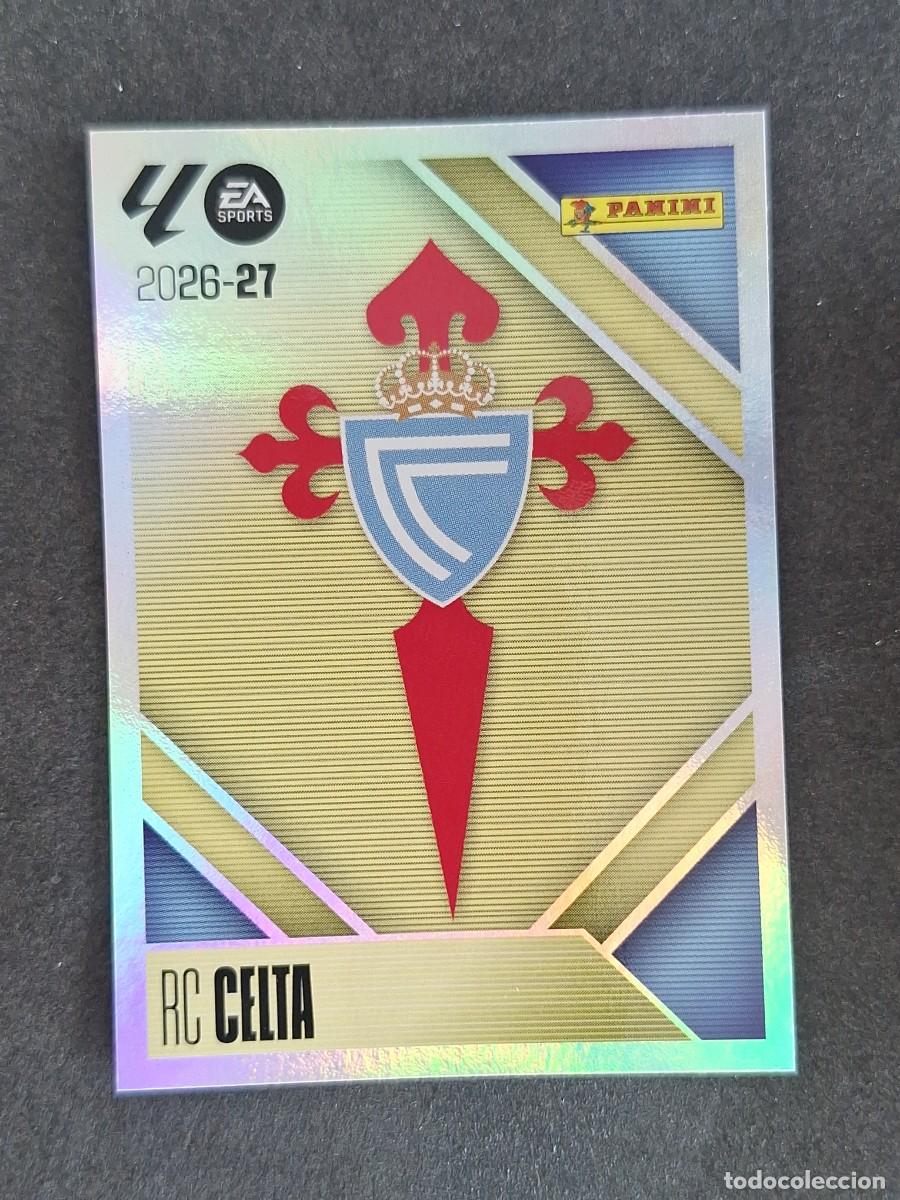 Cromos de f&uacute;tbol: L2 ESCUDO CELTA DE VIGO LIGA ESTE 2026 2027 26 27 NUNCA PEGADO SIN PEGAR