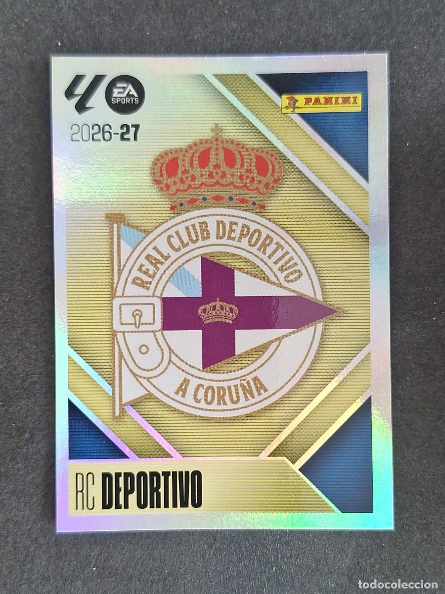 Cromos de f&uacute;tbol: L2 ESCUDO DEPORTIVO DE LA CORU&Ntilde;A LIGA ESTE 2026 2027 26 27 NUNCA PEGADO SIN PEGAR