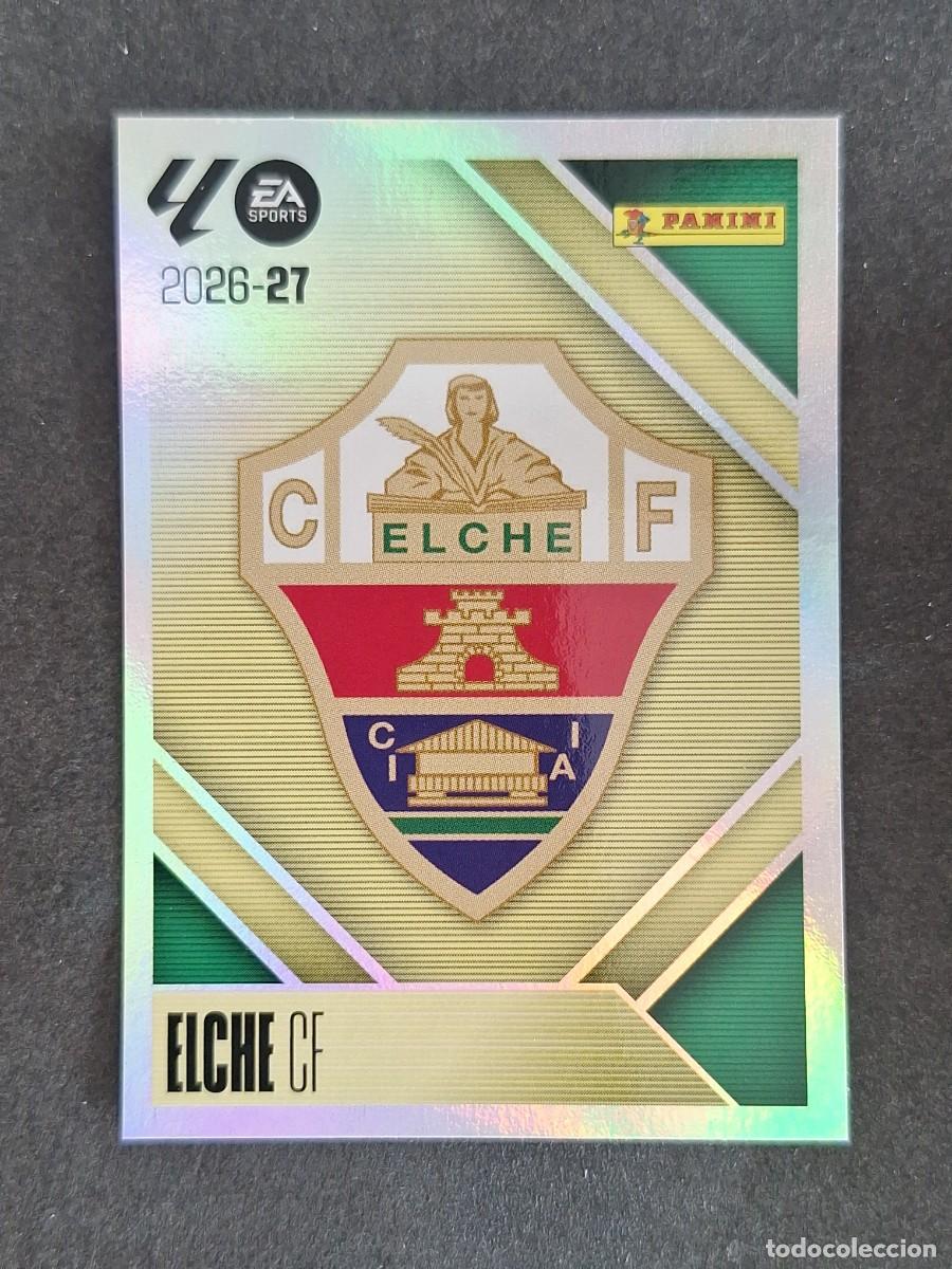 Fu&szlig;ball-Sticker: L2 ESCUDO ELCHE C. F. LIGA ESTE 2026 2027 26 27 NUNCA PEGADO SIN PEGAR