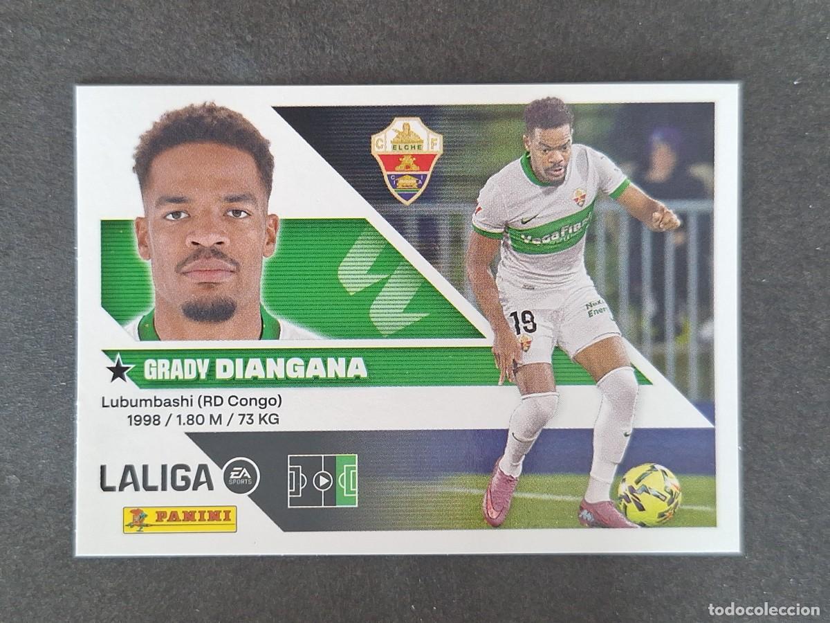 Fu&szlig;ball-Sticker: L2 DIANGANA ELCHE C. F. LIGA ESTE 2026 2027 26 27 NUNCA PEGADO SIN PEGAR