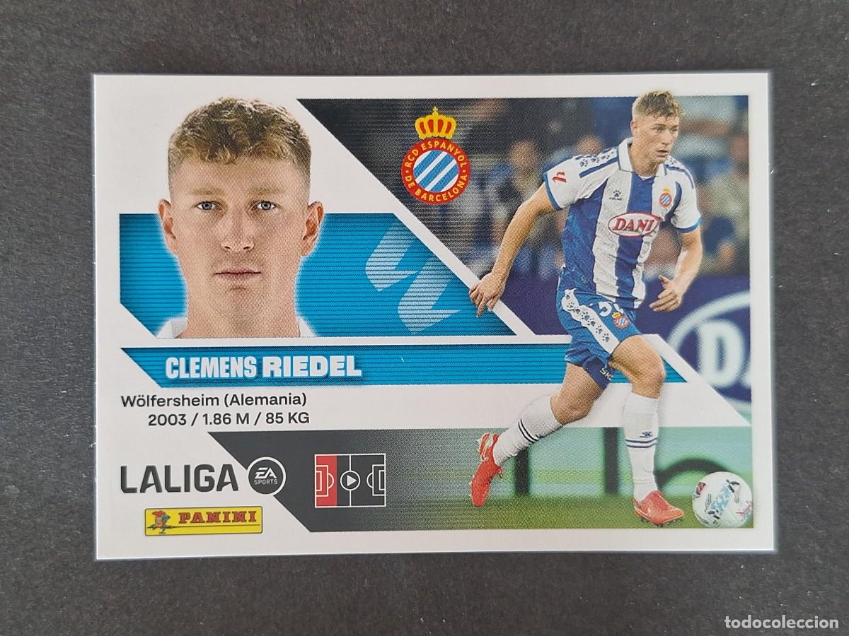 Cromos de f&uacute;tbol: L2 RIEDEL R. C. D. ESPA&Ntilde;OL LIGA ESTE 2026 2027 26 27 NUNCA PEGADO SIN PEGAR