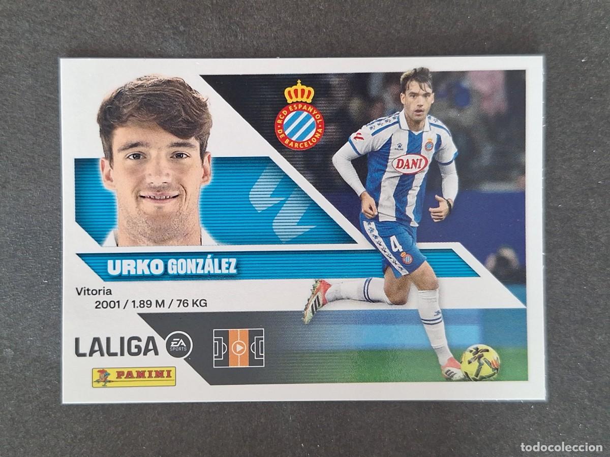 Cromos de f&uacute;tbol: L2 URKO R. C. D. ESPA&Ntilde;OL LIGA ESTE 2026 2027 26 27 NUNCA PEGADO SIN PEGAR