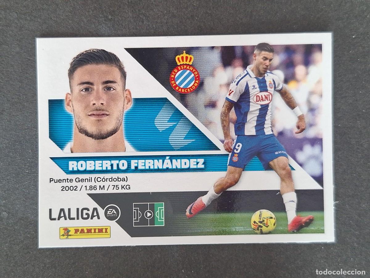 Cromos de f&uacute;tbol: L2 ROBERTO FERNANDEZ R. C. D. ESPA&Ntilde;OL LIGA ESTE 2026 2027 26 27 NUNCA PEGADO SIN PEGAR
