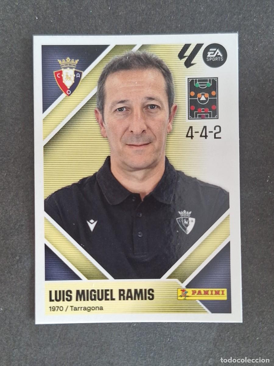Cromos de f&uacute;tbol: L2 LUIS MIGUEL RAMIS ENTRENADOR C. A. OSASUNA LIGA ESTE 2026 2027 26 27 NUNCA PEGADO SIN PEGAR