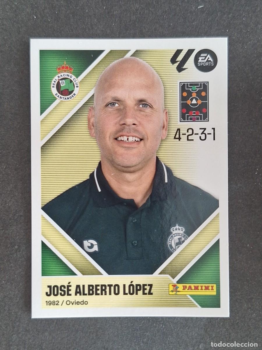 Cromos de f&uacute;tbol: L2 JOSE ALBERTO LOPEZ ENTRENADOR RACING SANTANDER LIGA ESTE 2026 2027 26 27 NUNCA PEGADO SIN PEGAR