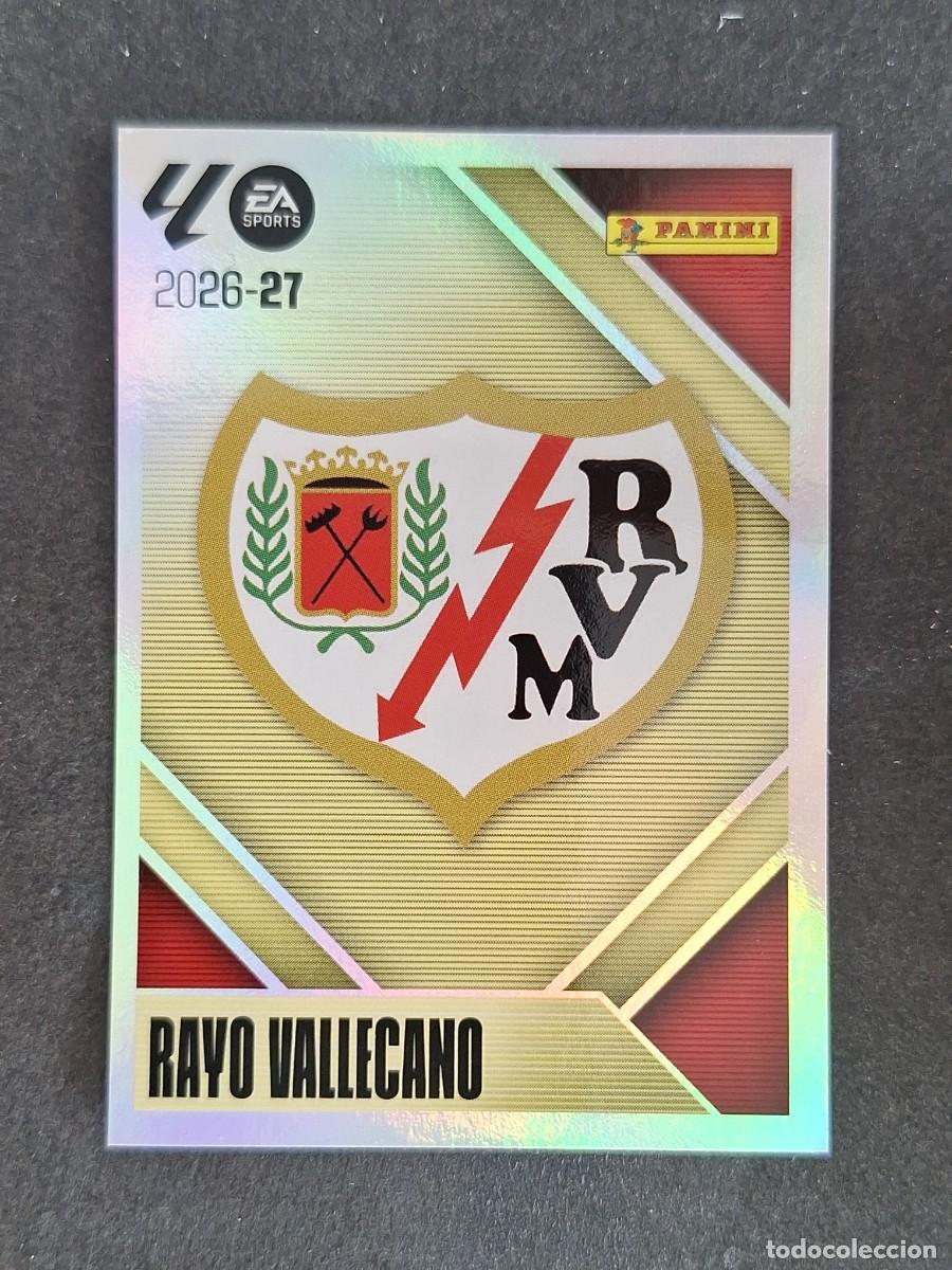 Cromos de f&uacute;tbol: L2 ESCUDO RAYO VALLECANO LIGA ESTE 2026 2027 26 27 NUNCA PEGADO SIN PEGAR