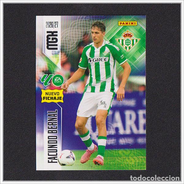 Cromos de f&uacute;tbol: MEGACRACKS 2026 2027 26 27 PANINI FACUNDO BERNAL 484 FICHAJE BETIS ALBUM COLECCI&Oacute;N LIGA MGK 2&ordf; ED