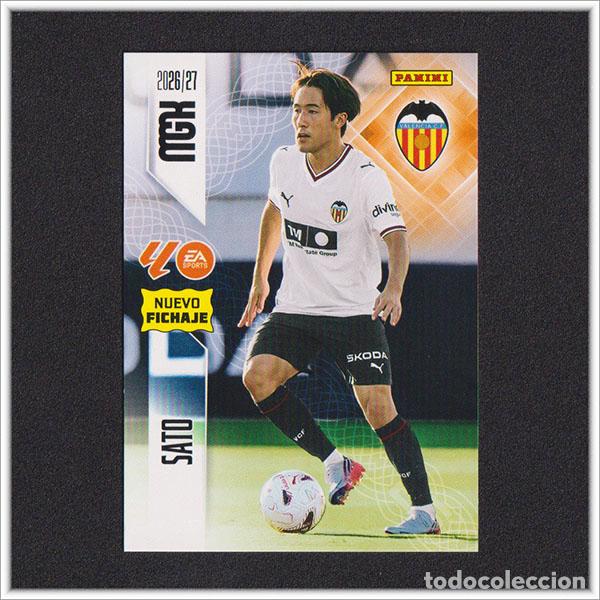 Cromos de f&uacute;tbol: MEGACRACKS 2026 2027 26 27 PANINI SATO 453 FICHAJE VALENCIA ALBUM COLECCI&Oacute;N LIGA MGK 2&ordf; ED