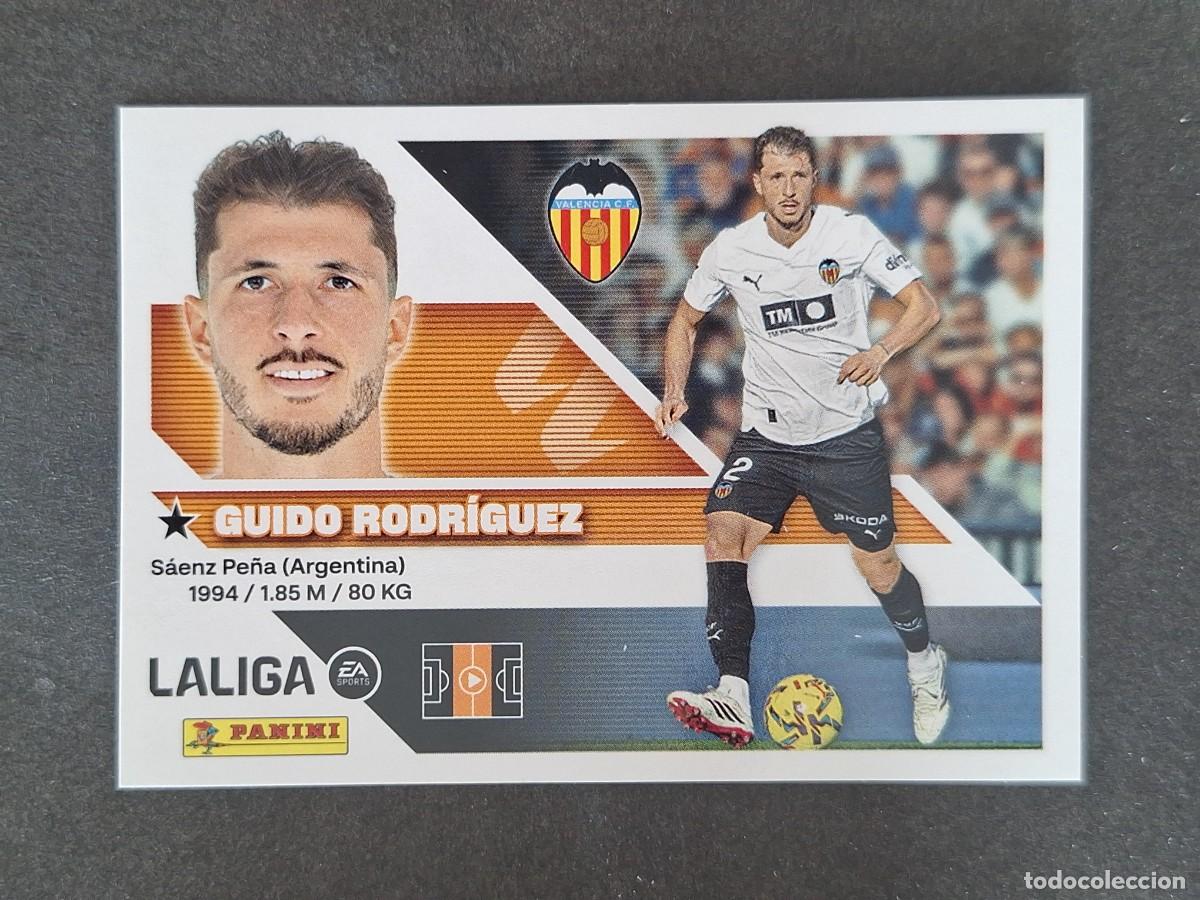 Cromos de f&uacute;tbol: L2 GUIDO RODRIGUEZ VALENCIA C. F. LIGA ESTE 2026 2027 26 27 NUNCA PEGADO SIN PEGAR