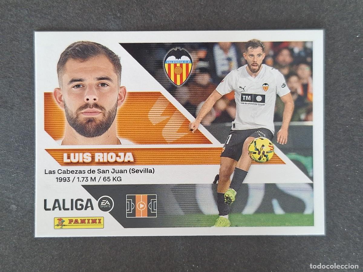 Cromos de f&uacute;tbol: L2 LUIS RIOJA VALENCIA C. F. LIGA ESTE 2026 2027 26 27 NUNCA PEGADO SIN PEGAR
