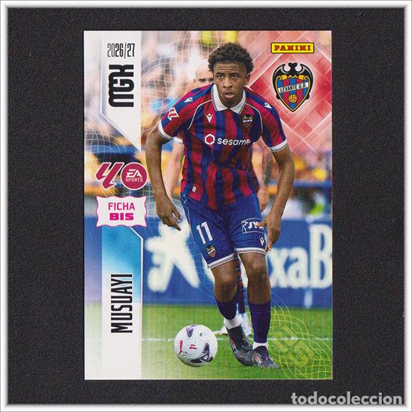 Cromos de f&uacute;tbol: MEGACRACKS 2026 2027 26 27 PANINI MUSUAYI 215 BIS LEVANTE ALBUM COLECCI&Oacute;N LIGA MGK 2&ordf; ED