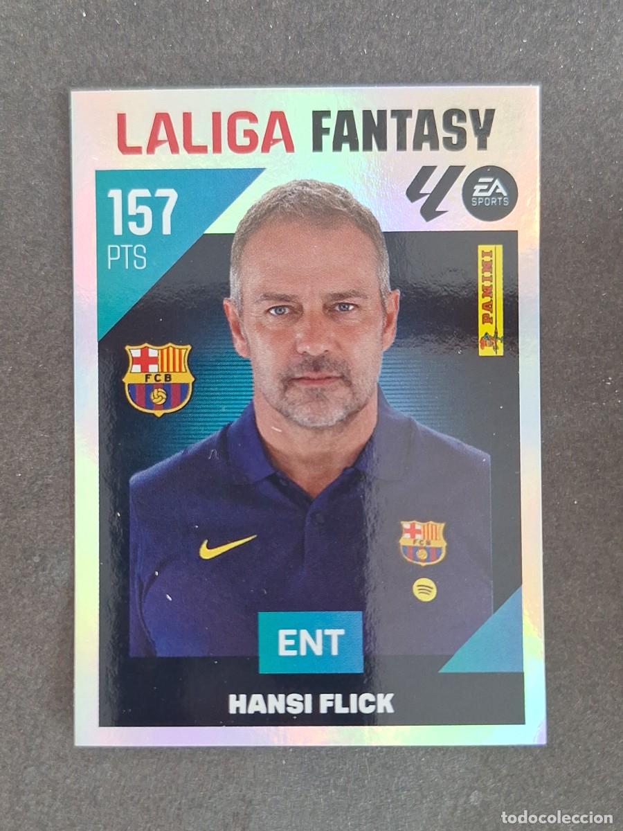 Fu&szlig;ball-Sticker: L2 HANSI FLICK ENTRENADOR F. C. BARCELONA LA LIGA FANTASY LIGA ESTE 2026 2027 26 27 NUNCA PEGADO