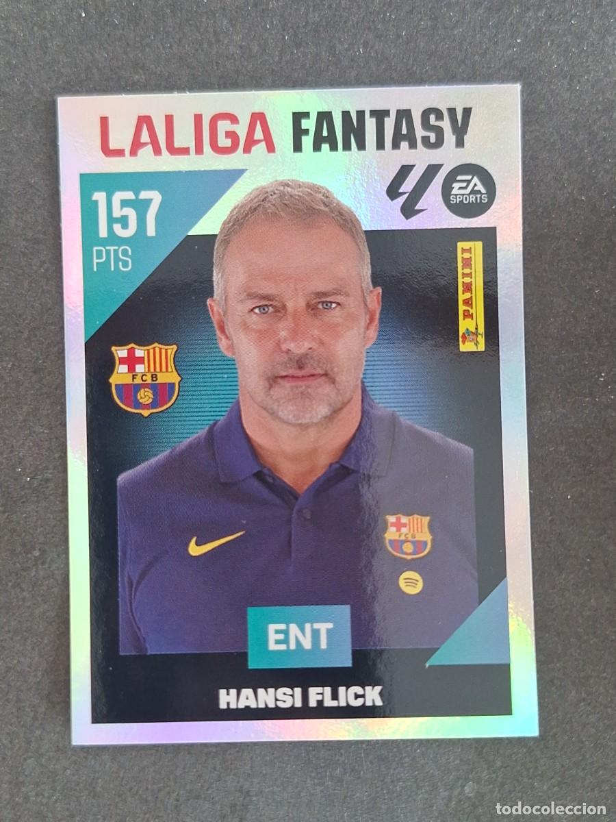 Fu&szlig;ball-Sticker: L2 HANSI FLICK ENTRENADOR F. C. BARCELONA LA LIGA FANTASY LIGA ESTE 2026 2027 26 27 NUNCA PEGADO