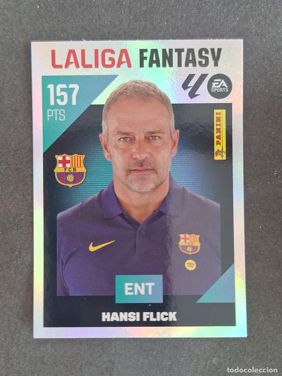 Fu&szlig;ball-Sticker: L2 HANSI FLICK ENTRENADOR F. C. BARCELONA LA LIGA FANTASY LIGA ESTE 2026 2027 26 27 NUNCA PEGADO