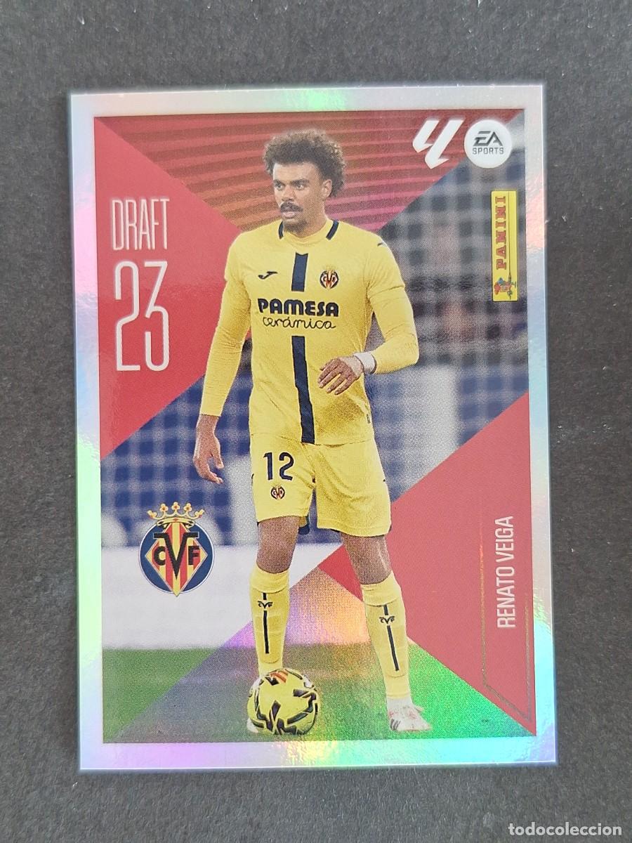 Cromos de f&uacute;tbol: L1 RENATO VEIGA VILLARREAL C. F. DRAFT 23 LIGA ESTE 2026 2027 26 27 NUNCA PEGADO SIN PEGAR