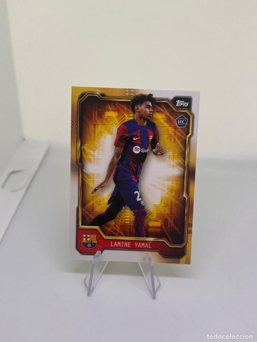 Cromos de f&uacute;tbol: Rookie Lamine Yamal FC Barcelona Topps Fan Set Golden Future 2023 24