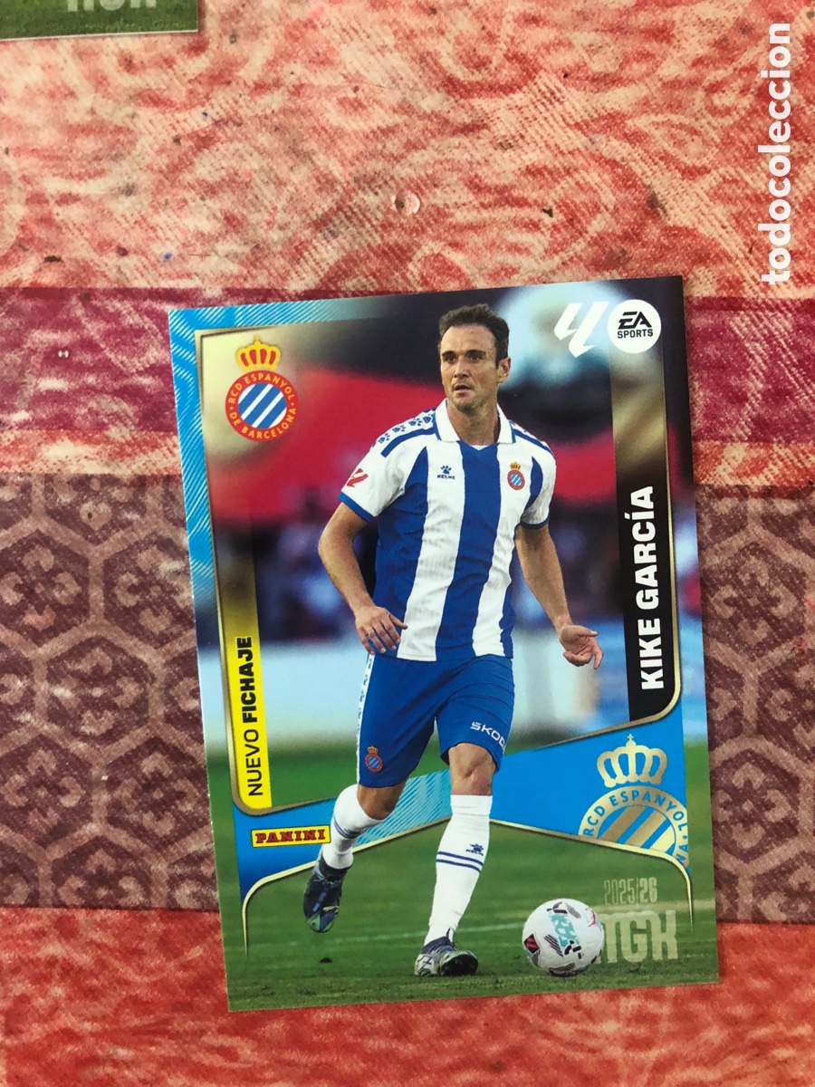 Cartes &agrave; collectionner de Football: 445 KIKE GARCIA ESPANYOL ESPA&Ntilde;OL NUEVO FICHAJE MEGACRACKS 2025 2026 PANINI 25 26