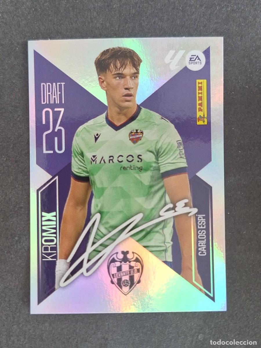 Cromos de f&uacute;tbol: L2 CARLOS ESPI LEVANTE U. D. DRAFT 23 KROMIX LIGA ESTE 2026 2027 26 27 NUNCA PEGADO SIN PEGAR