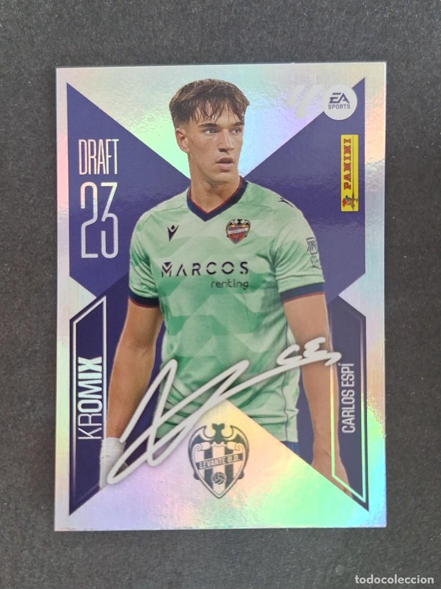 Cromos de f&uacute;tbol: L2 CARLOS ESPI LEVANTE U. D. DRAFT 23 KROMIX LIGA ESTE 2026 2027 26 27 NUNCA PEGADO SIN PEGAR