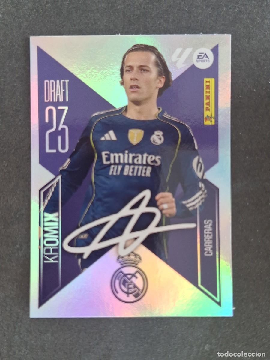 Cromos de f&uacute;tbol: L2 CARRERAS REAL MADRID DRAFT 23 KROMIX LIGA ESTE 2026 2027 26 27 NUNCA PEGADO SIN PEGAR