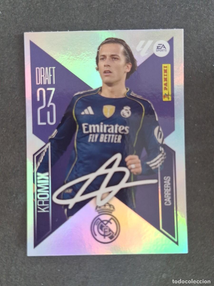 Cromos de f&uacute;tbol: L2 CARRERAS REAL MADRID DRAFT 23 KROMIX LIGA ESTE 2026 2027 26 27 NUNCA PEGADO SIN PEGAR