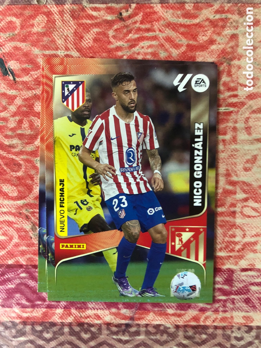 Fu&szlig;ball-Sticker: 504 NICO GONZALEZ NUEVO FICHAJE ATL&Eacute;TICO DE MADRID MEGACRACKS 2025 2026 PANINI 25 26