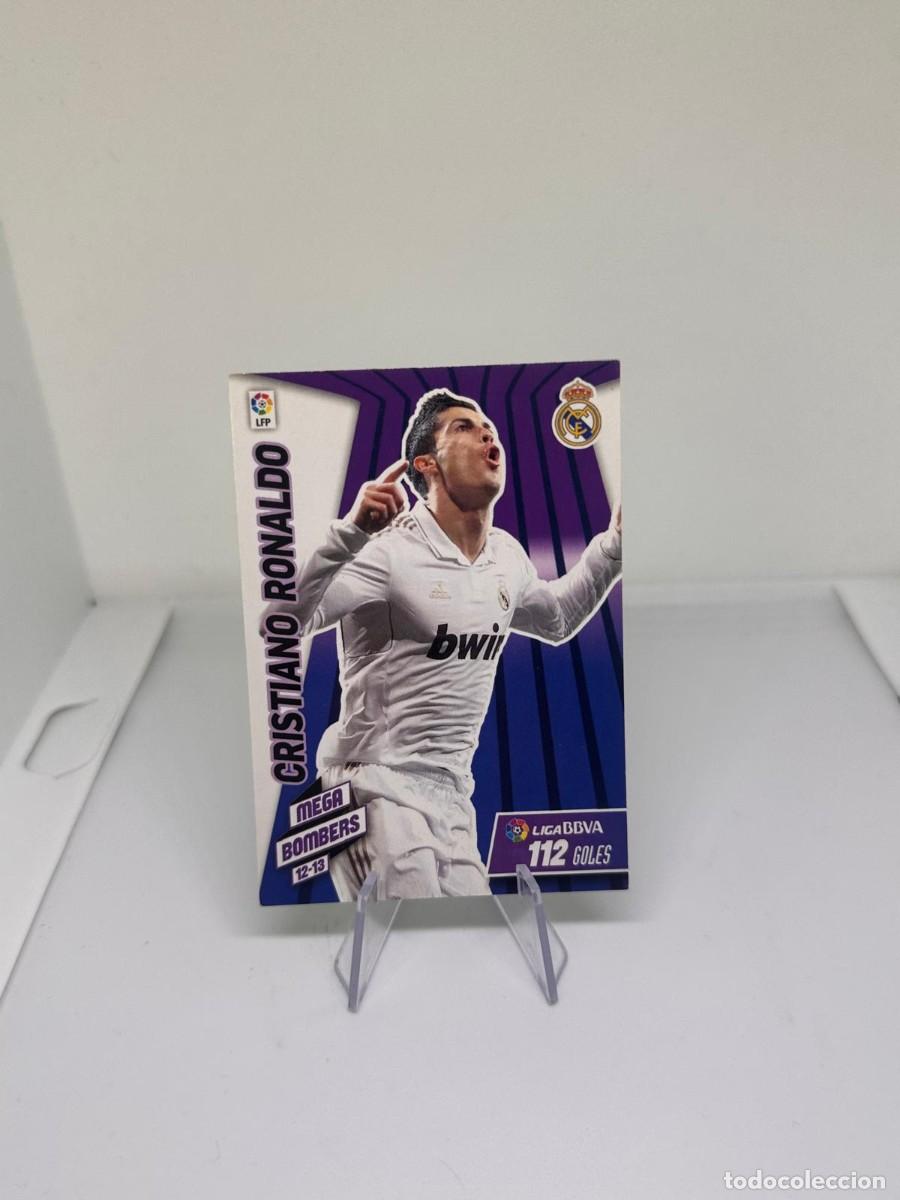 Cromos de f&uacute;tbol: Cristiano Ronaldo #408 Real Madrid Panini Megacracks Mega Bombers 2012 13