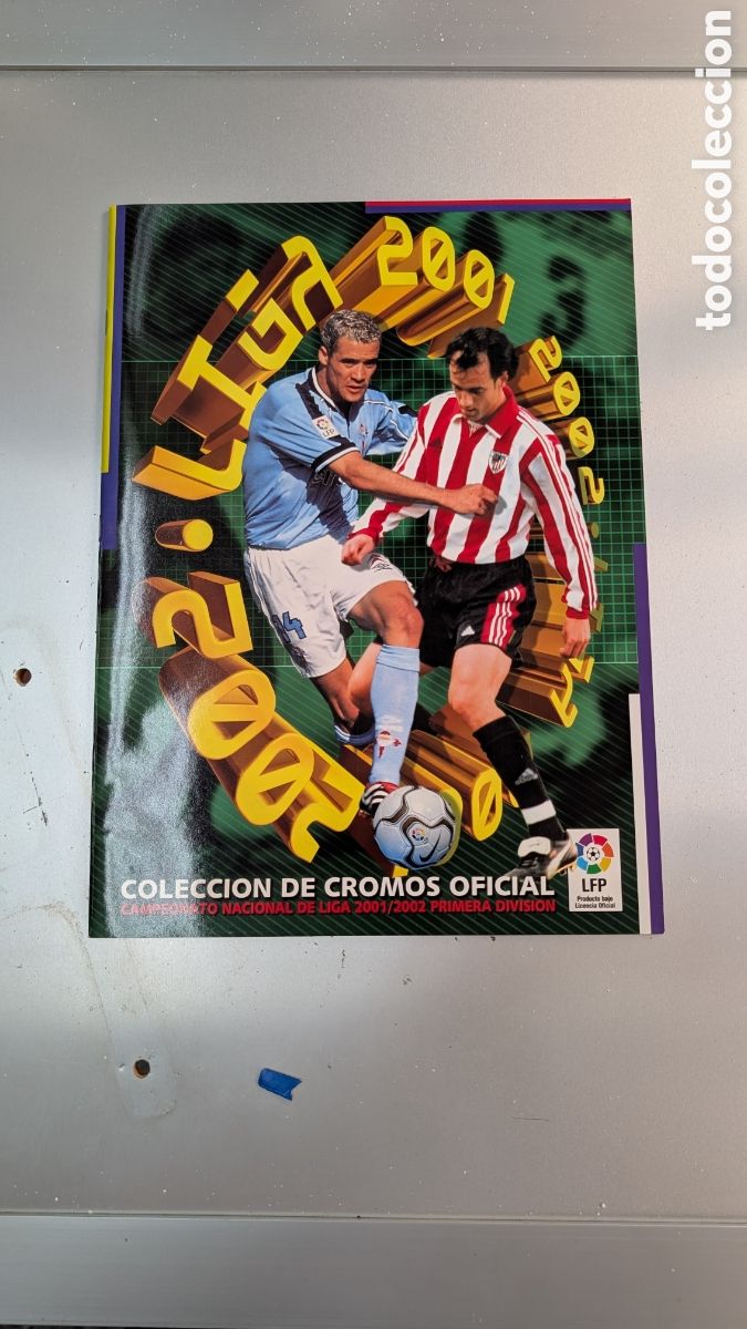 Figurine di Calcio: ALBUM PLANCHA VAC&Iacute;O LIGA ESTE 2001/02 01 02 NUNCA TUVO CROMOS PEGADOS