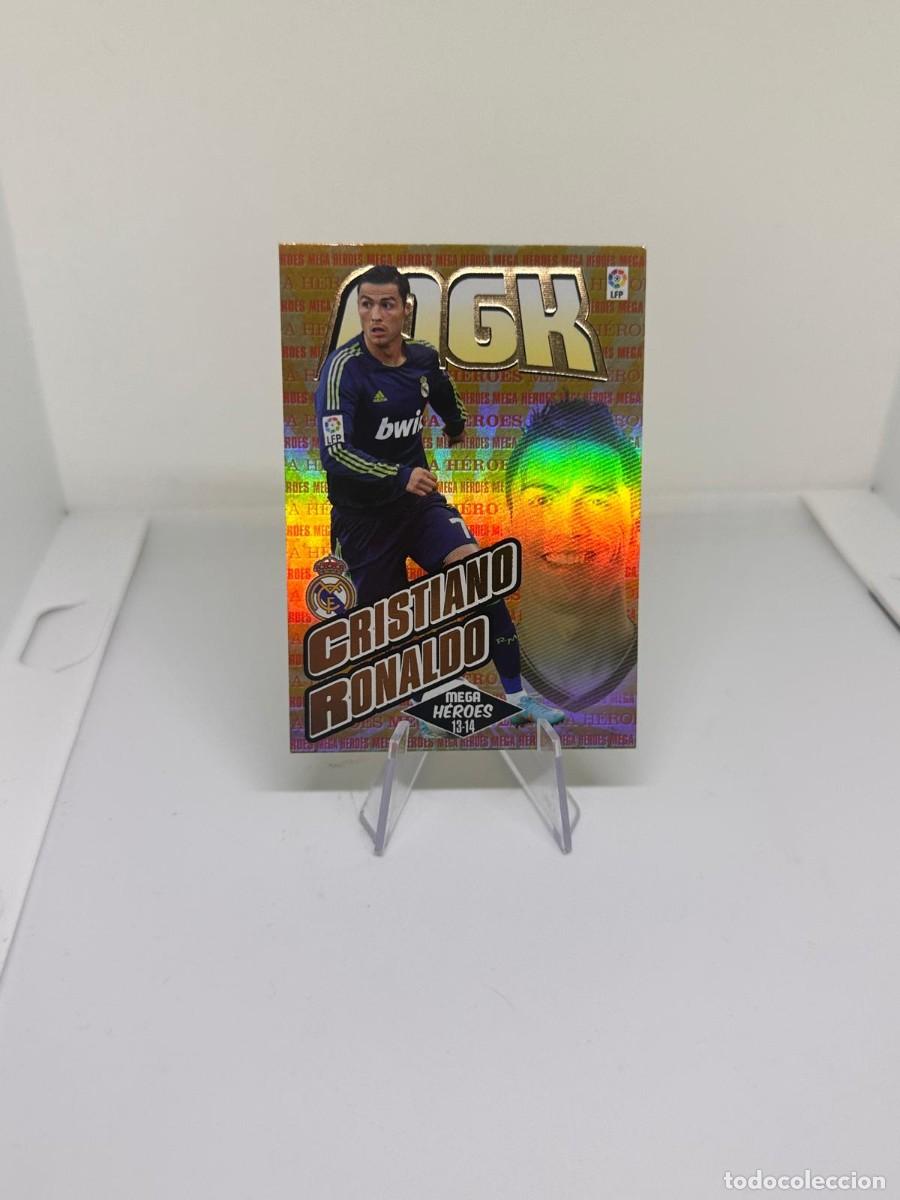 Cromos de f&uacute;tbol: Cristiano Ronaldo #405 Real Madrid Panini Megacracks Mega Heroes 2013 14