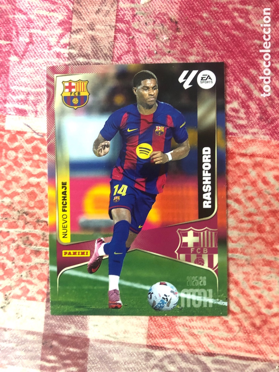 Cromos de f&uacute;tbol: Rashford nuevo fichaje n&uacute;mero 462 del Barcelona Megacracks 25-26 2025-2026