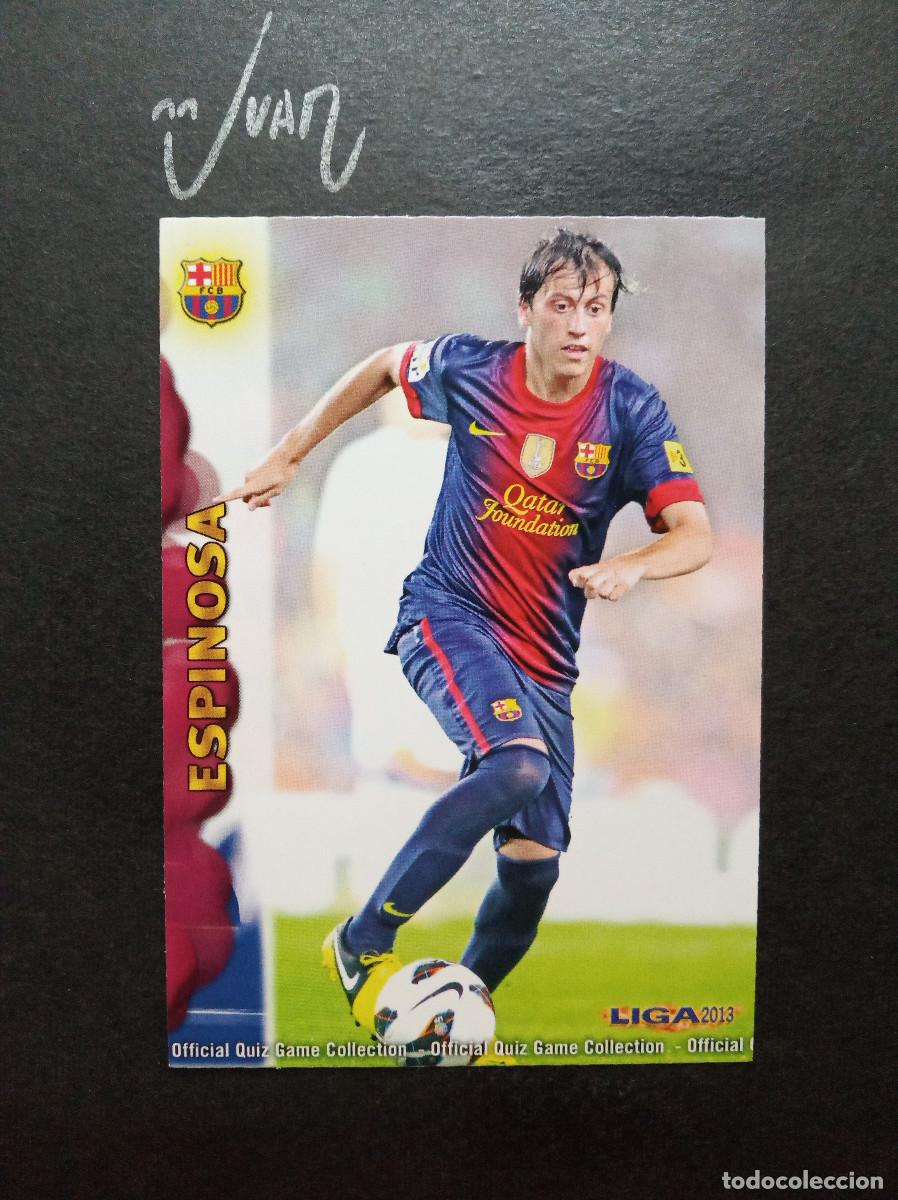 Cromos de f&uacute;tbol: 1204 FICHAJE UH + ESPINOSA BARCELONA B ⚽ MUNDICROMO &reg; PLATINUM FICHA LIGA QUIZ GAME 2012 2013 12 13
