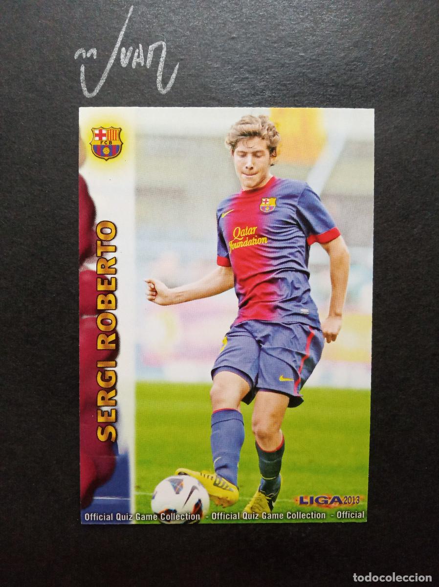 Cromos de f&uacute;tbol: 1111 FICHAJE UH + SERGI ROBERTO FC BARCELONA ⚽ MUNDICROMO &reg; PLATINUM FICHA LIGA QUIZ 2012 2013 12 13