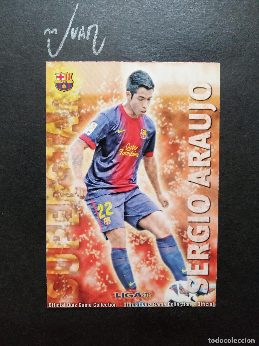 Fu&szlig;ball-Sticker: 909 SUPERSTAR MATE ARAUJO BARCELONA B ⚽ MUNDICROMO &reg; PLATINUM FICHA LIGA QUIZ GAME 2012 2013 12 13