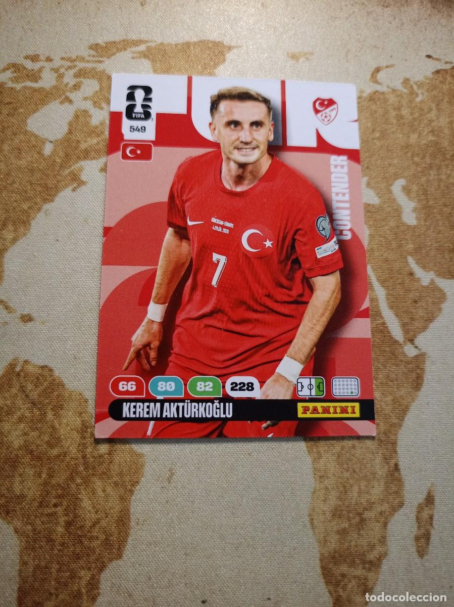 Cromos de f&uacute;tbol: Contender 549 KEREM AKT&Uuml;RKOGLU Adrenalyn WORLD Cup 2026