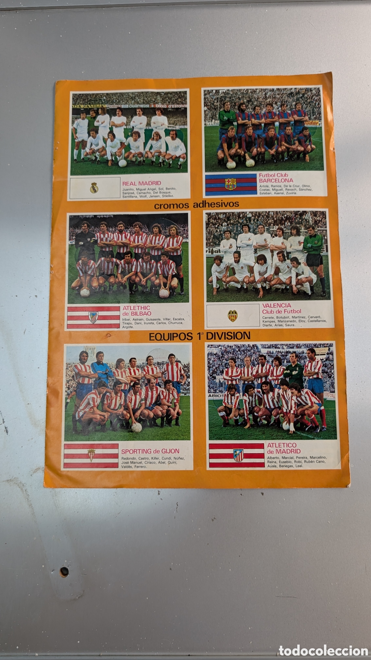 Cromos de f&uacute;tbol: POSTER CENTRAL ADHESIVO COMPLETO LIGA ESTE 1978/79 78 79