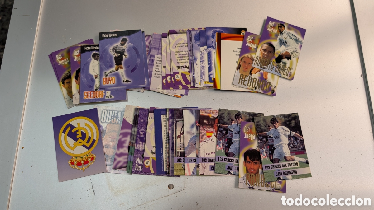Cromos de f&uacute;tbol: LOTE 50 CROMOS COLECCI&Oacute;N EQUIPO REAL MADRID LIGA 1996/97 96 97 TRADING CARDS PANINI