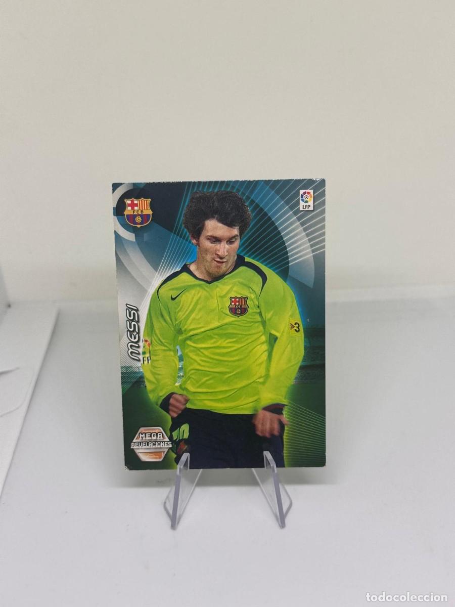 Cromos de f&uacute;tbol: Lionel Messi #404 FC Barcelona Panini Megacracks Mega Revelaciones 2006 07