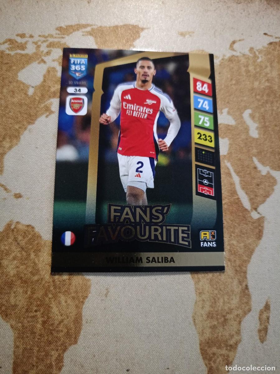 Cromos de f&uacute;tbol: Arsenal 34 WILLIAM SALIBA Adrenalyn FIFA 365 2025